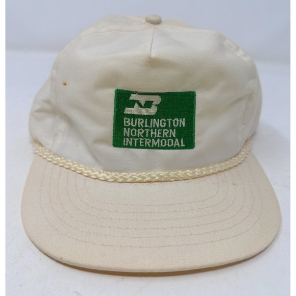 Designer Award Headwear Other - VTG Burlington Northern Intermodal Railroad Hat Cap White